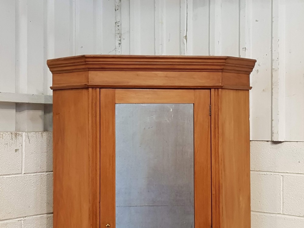 ANTIQUE VICTORIAN SATINWOOD CORNER WARDROBE C1880 View IV