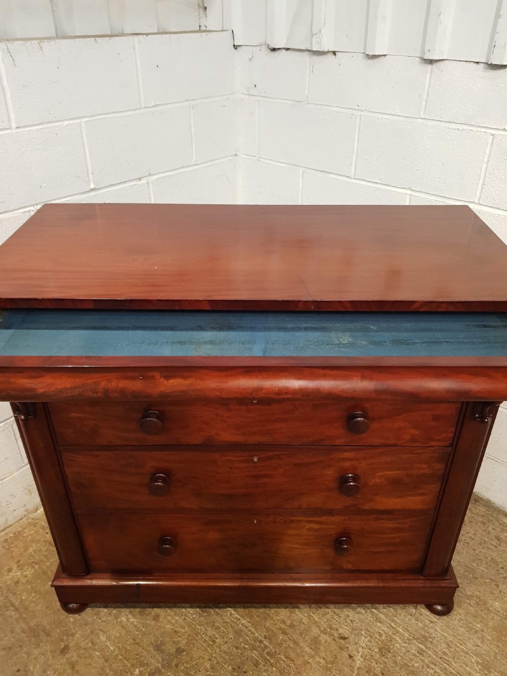 ANTIQUE VICTORIAN MAHOGANY CHEST OF DRAWERS C1870 View IV