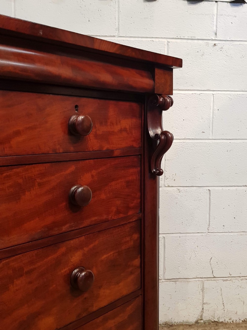 ANTIQUE VICTORIAN MAHOGANY CHEST OF DRAWERS C1870 View VI