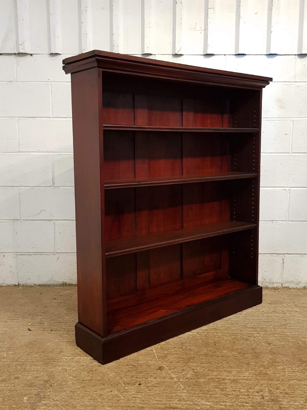 ANTIQUE VICTORIAN MAHOGANY OPEN BOOKCASE C1880 View II