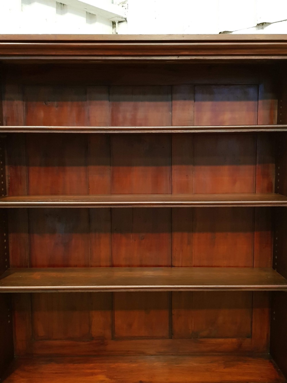 ANTIQUE VICTORIAN MAHOGANY OPEN BOOKCASE C1880 View III