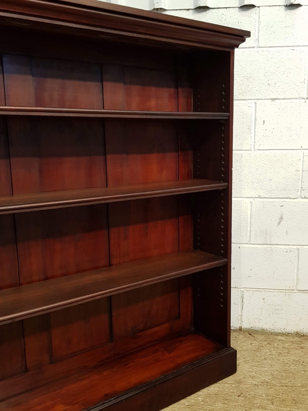 ANTIQUE VICTORIAN MAHOGANY OPEN BOOKCASE C1880 View IV