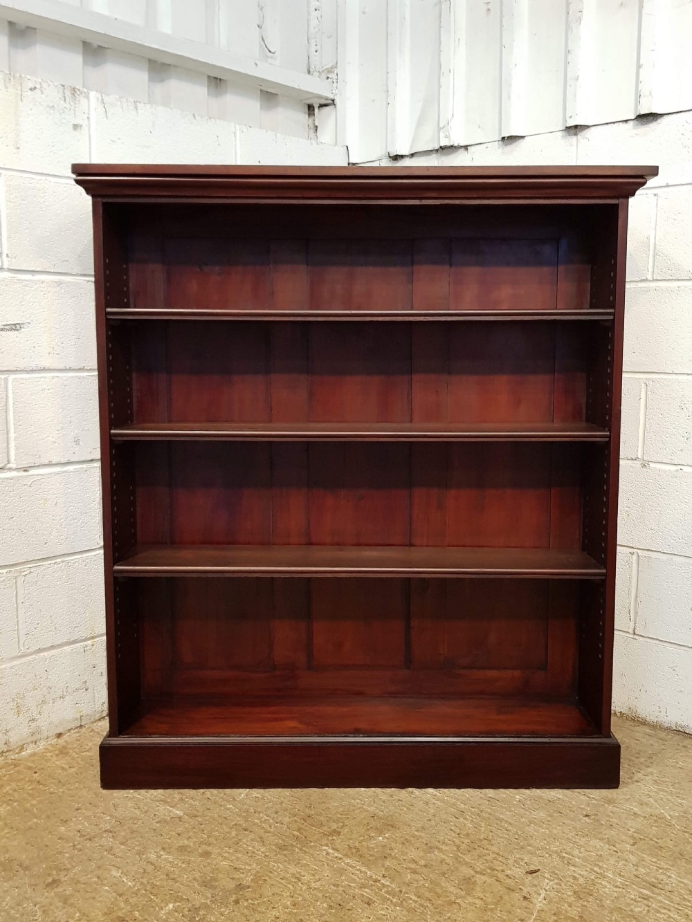 ANTIQUE VICTORIAN MAHOGANY OPEN BOOKCASE C1880 View V