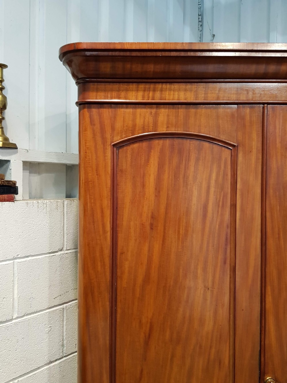 ANTIQUE VICTORIAN MAHOGANY TRIPLE WARDROBE COMPACTUM C1880 View IV