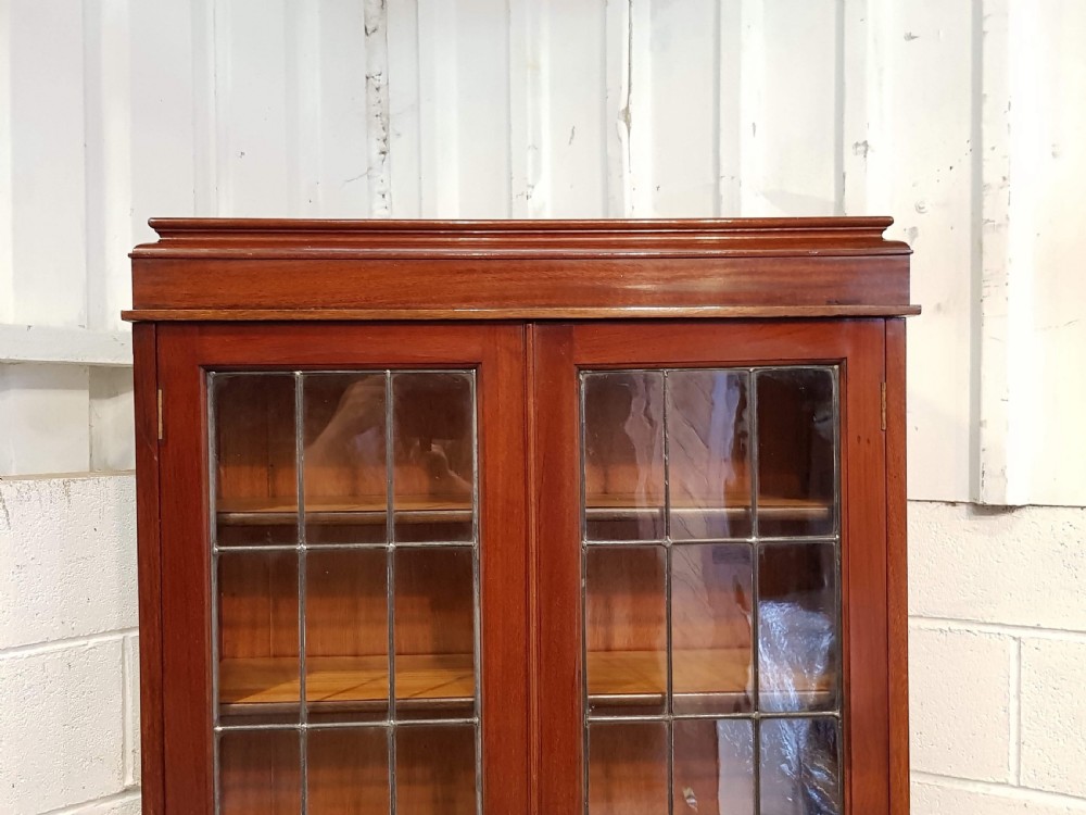 ANTIQUE EDWARDIAN MAHOGANY TALL GLAZED BOOKCASE C1900 View IV