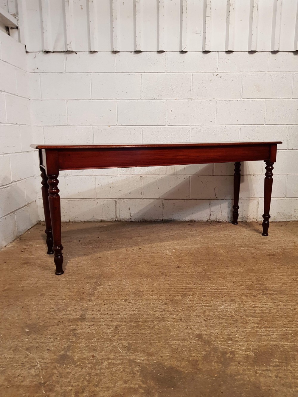 ANTIQUE VICTORIAN MAHOGANY LONG NARROW CONSOLE TABLE C1880 View II