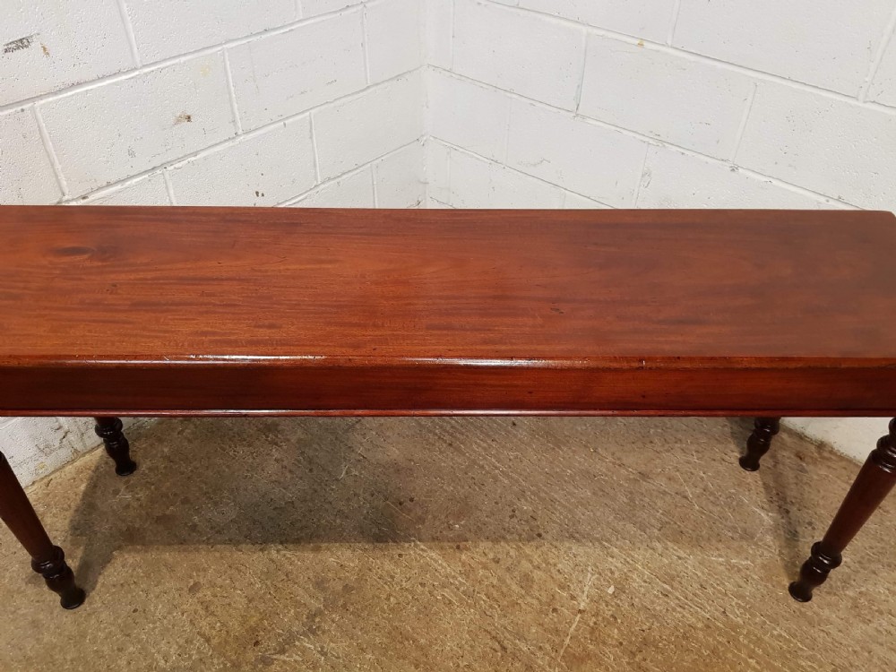 ANTIQUE VICTORIAN MAHOGANY LONG NARROW CONSOLE TABLE C1880 View IV