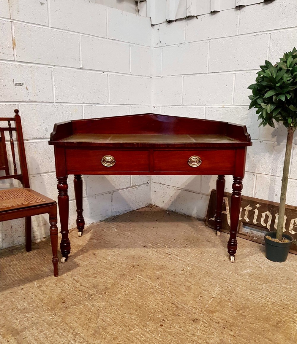 ANTIQUE VICTORIAN MAHOGANY WRITING DESK C1880