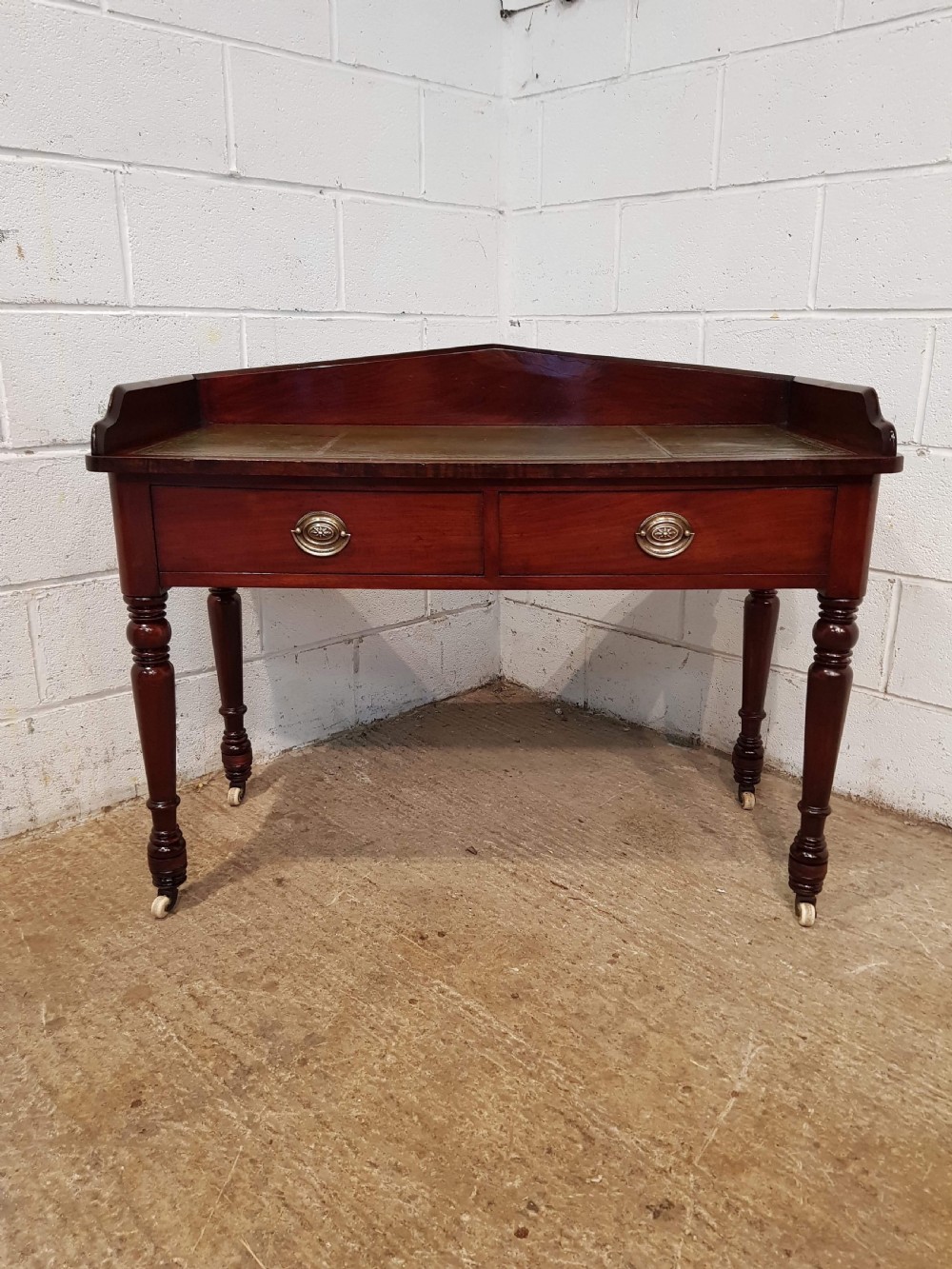 ANTIQUE VICTORIAN MAHOGANY WRITING DESK C1880 View IV