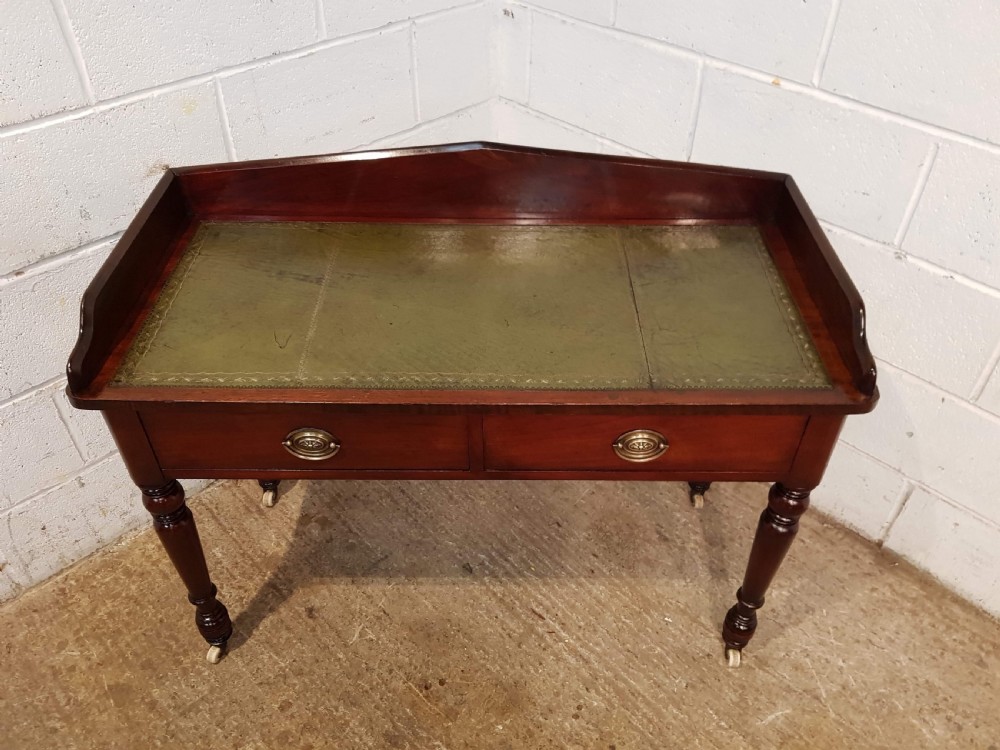 ANTIQUE VICTORIAN MAHOGANY WRITING DESK C1880 View V