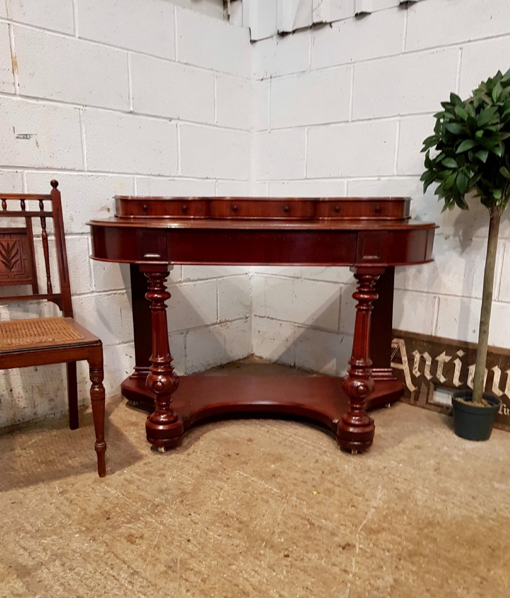 ANTIQUE VICTORIAN MAHOGANY DUCHESSE WRITING TABLE C1870