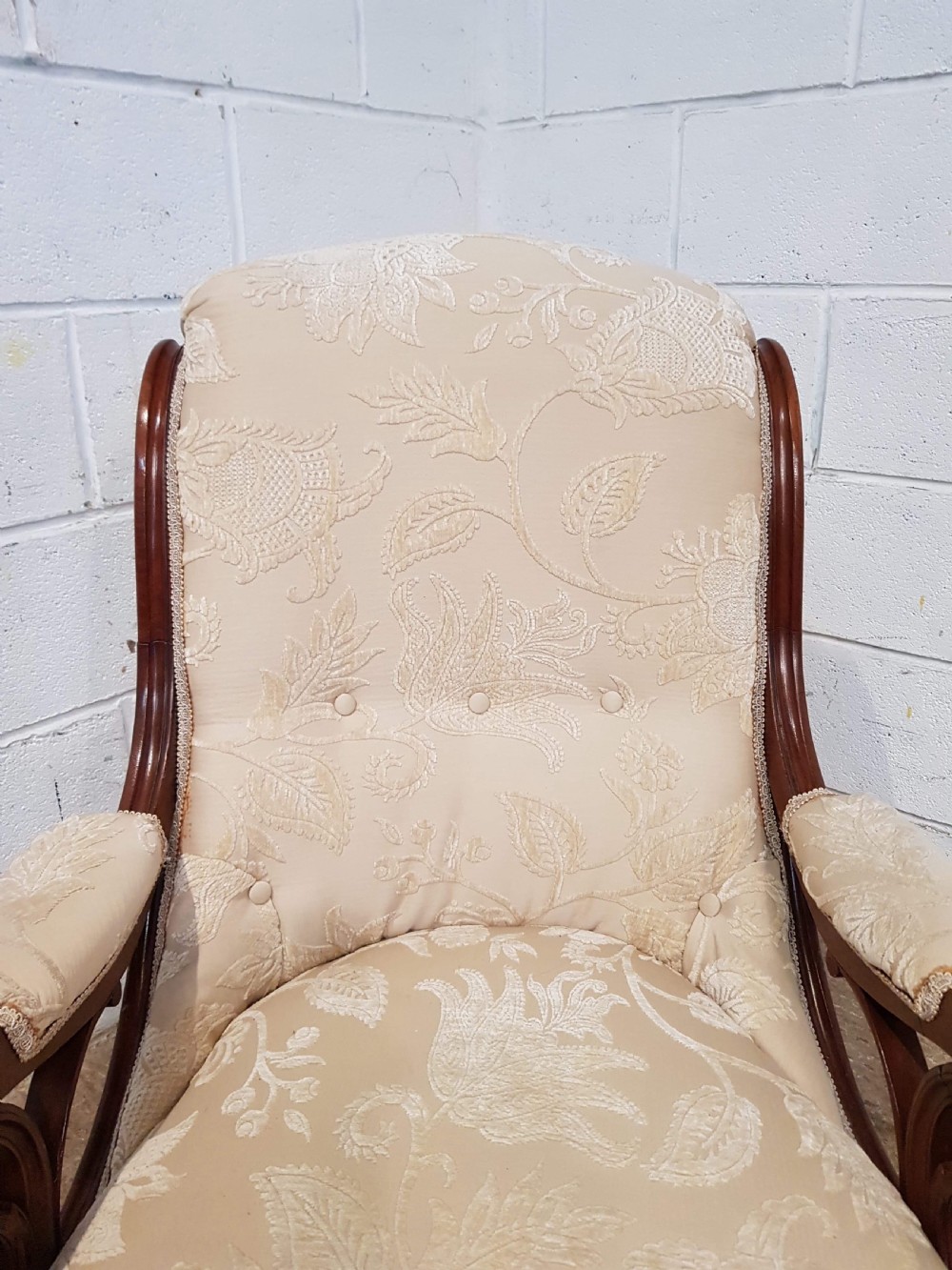ANTIQUE WILLIAM 1V MAHOGANY SCROLLED ARMCHAIR C1830 View II