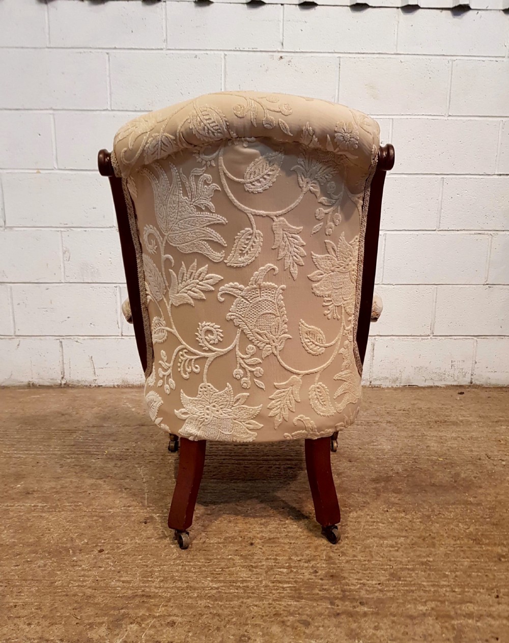 ANTIQUE WILLIAM 1V MAHOGANY SCROLLED ARMCHAIR C1830 View V