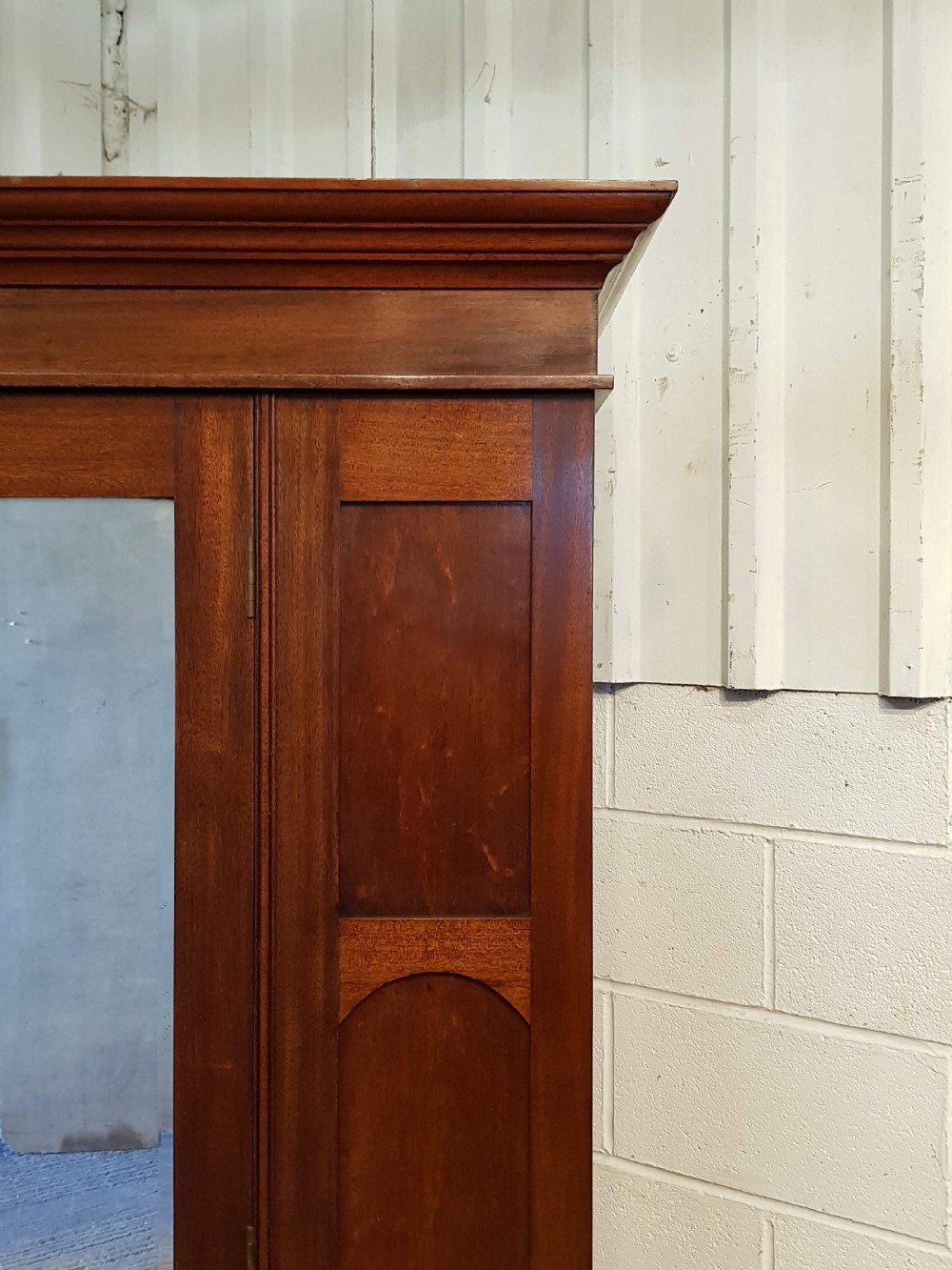 ANTIQUE EDWARDIAN SINGLE MAHOGANY WARDROBE C1900 View IV