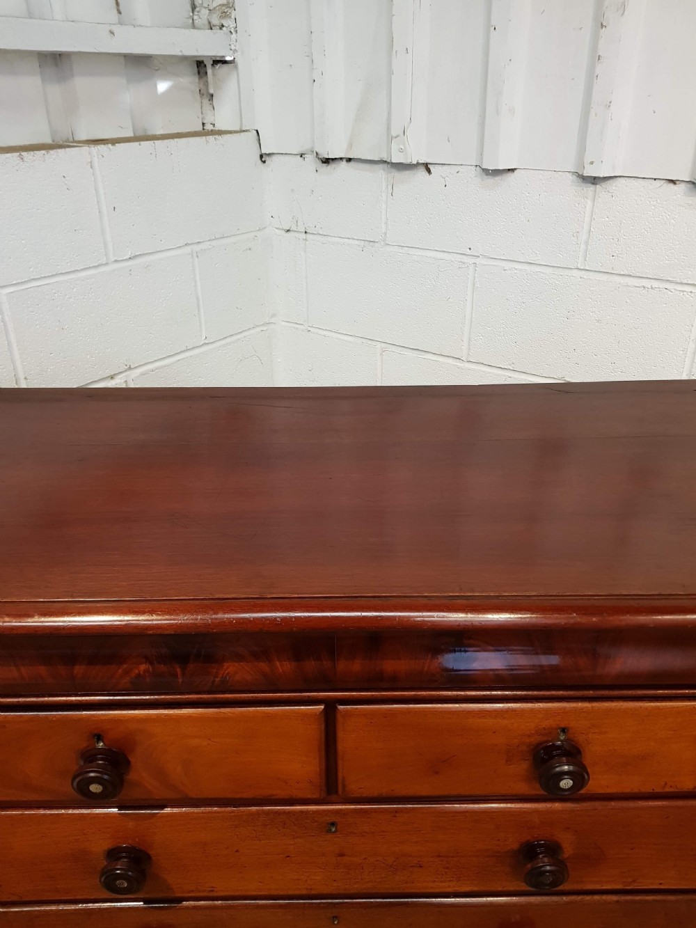 ANTIQUE VICTORIAN MAHOGANY CHEST OF DRAWERS C1870 View II
