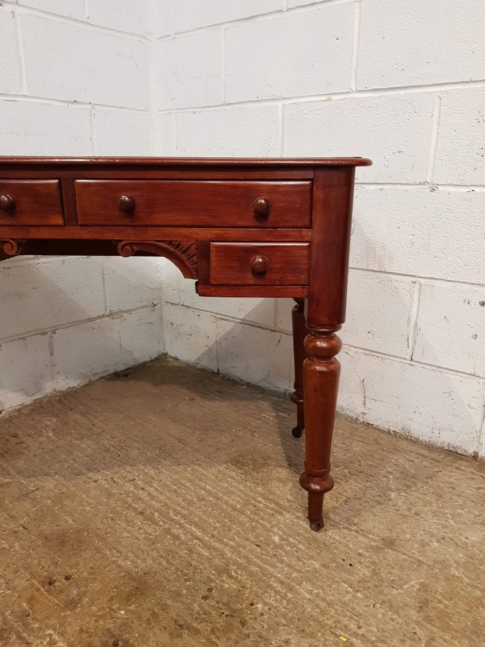 ANTIQUE VICTORIAN MAHOGANY SIDE WRITING TABLE C1880 View IV