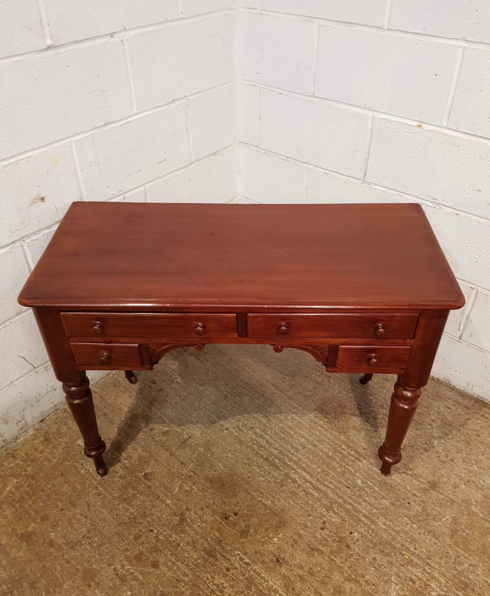 ANTIQUE VICTORIAN MAHOGANY SIDE WRITING TABLE C1880 View V