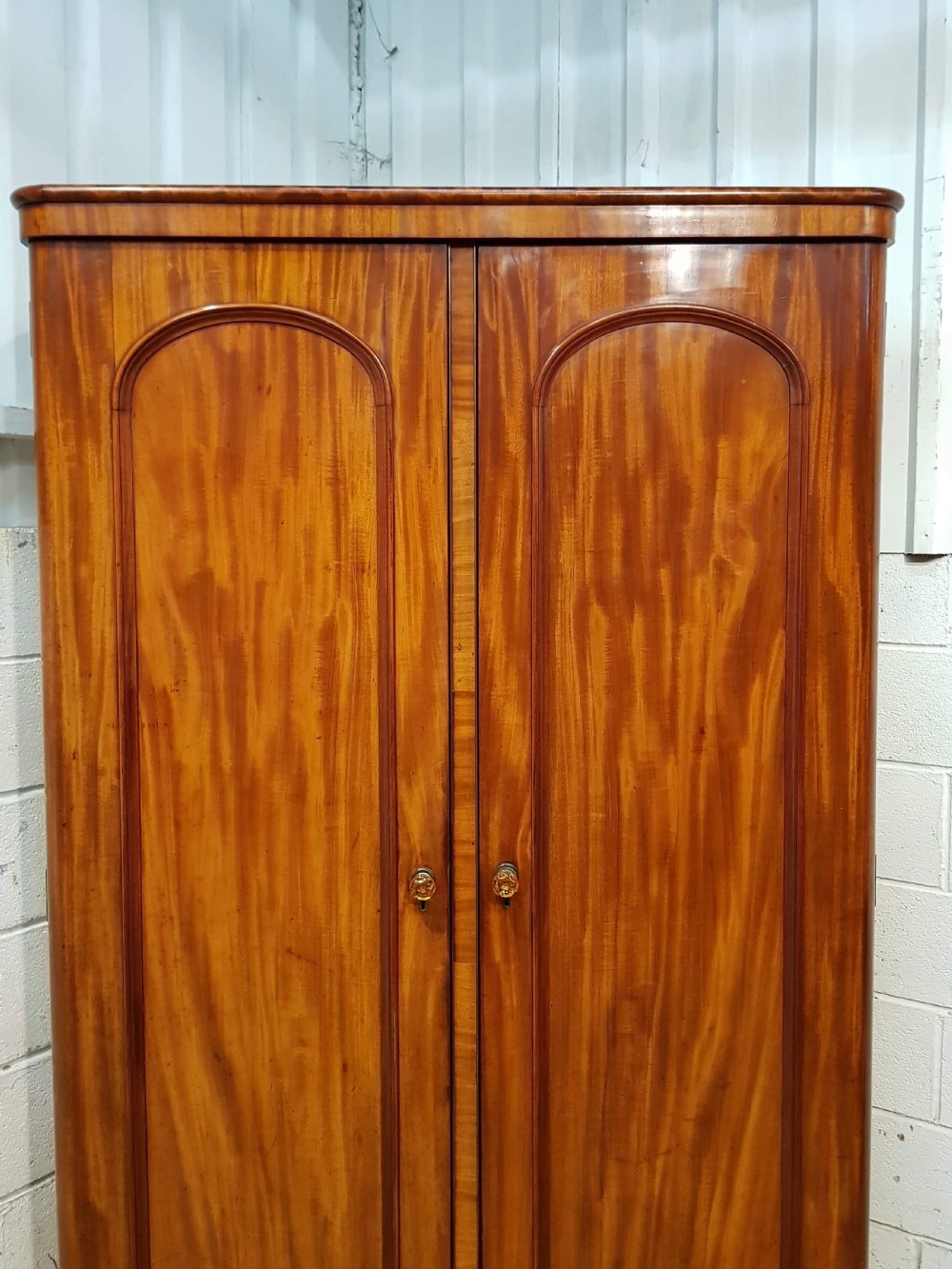 ANTIQUE VICTORIAN MAHOGANY DOUBLE WARDROBE C1880 View IV