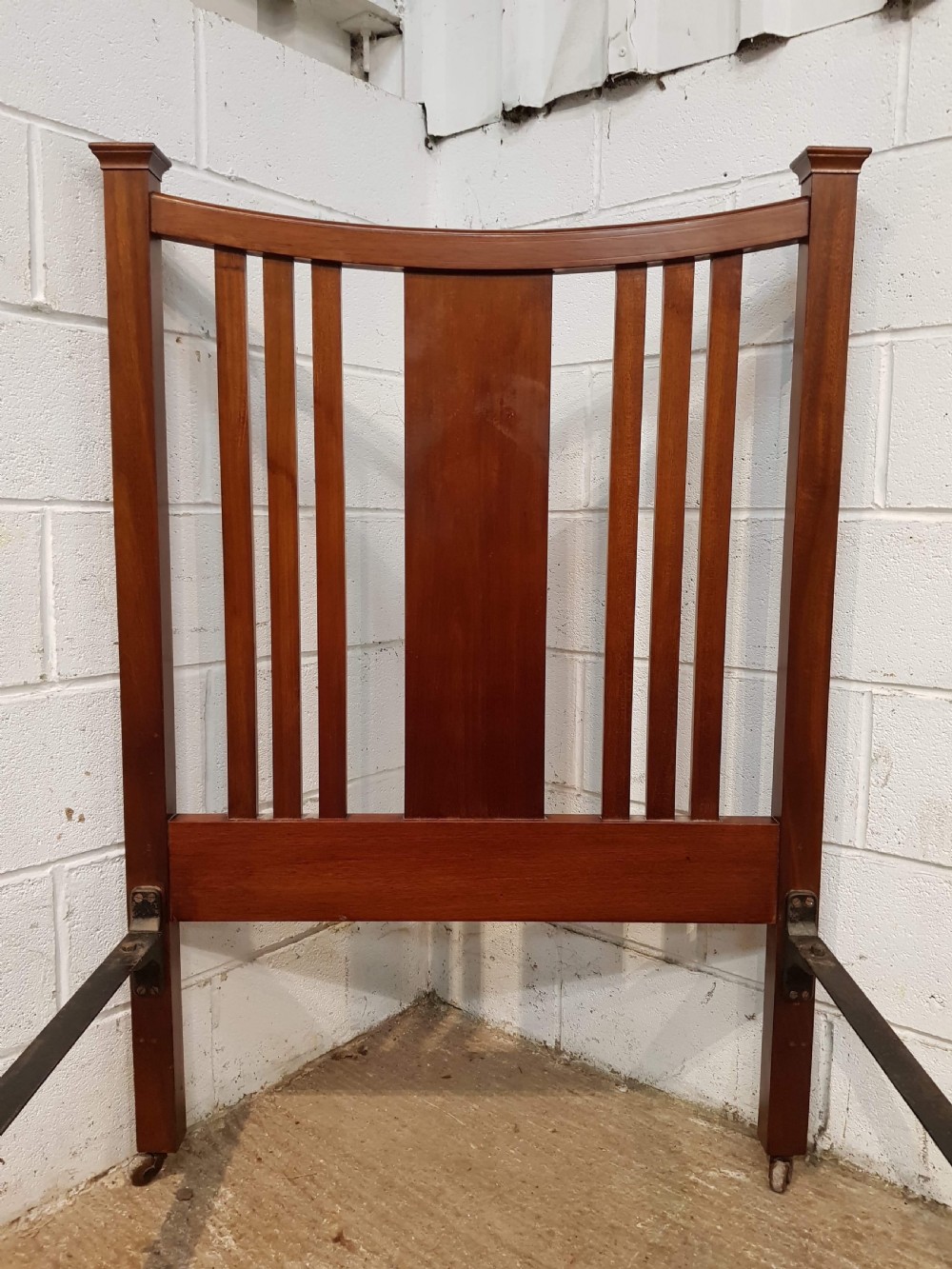 ANTIQUE PAIR EDWARDIAN MAHOGANY SINGLE BEDS C1900 View V