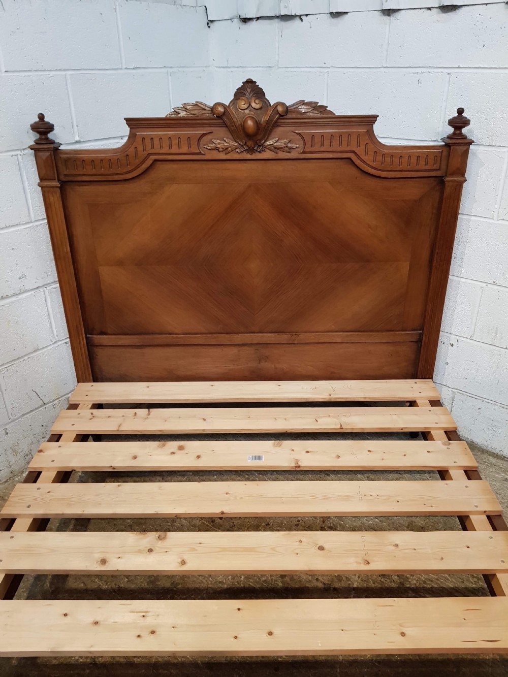 ANTIQUE 19TH CENTURY FRENCH WALNUT DOUBLE BED C1890 View III