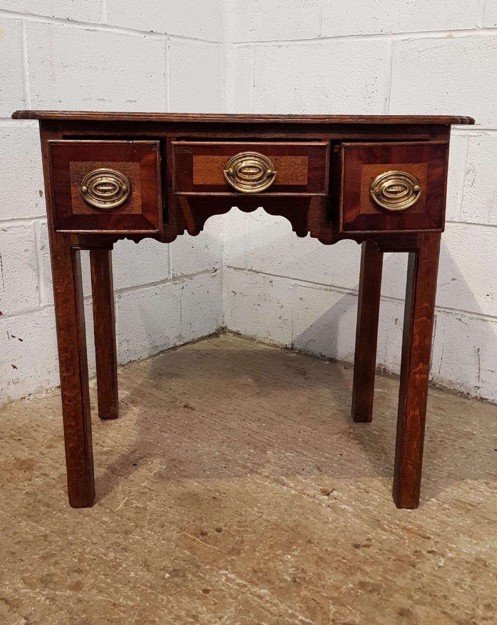 ANTIQUE GEORGIAN PERIOD COUNTRY OAK LOW BOY C1780 View II