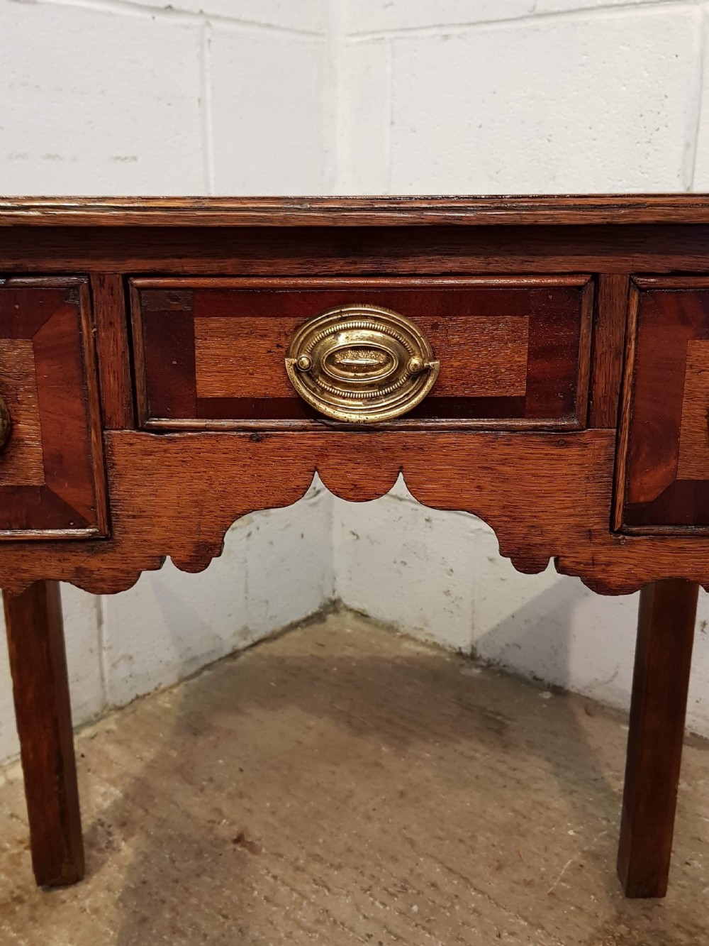 ANTIQUE GEORGIAN PERIOD COUNTRY OAK LOW BOY C1780 View V