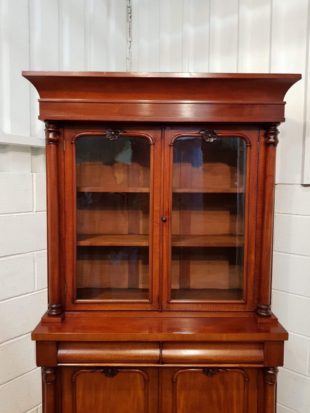 ANTIQUE VICTORIAN MAHOGANY LIBRARY BOOKCASE C1880 View III