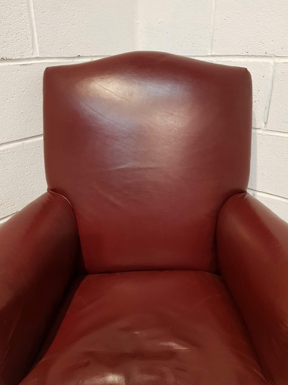 ANTIQUE VICTORIAN BROWN HIDE LEATHER GENTLEMANS ARMCHAIR C1880 View IV