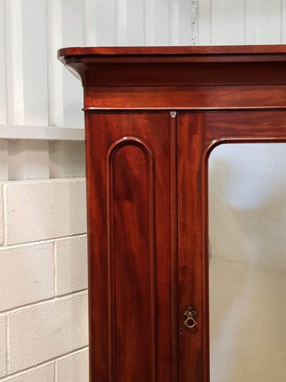 ANTIQUE VICTORIAN MAHOGANY DOUBLE WARDROBE C1880 View IV