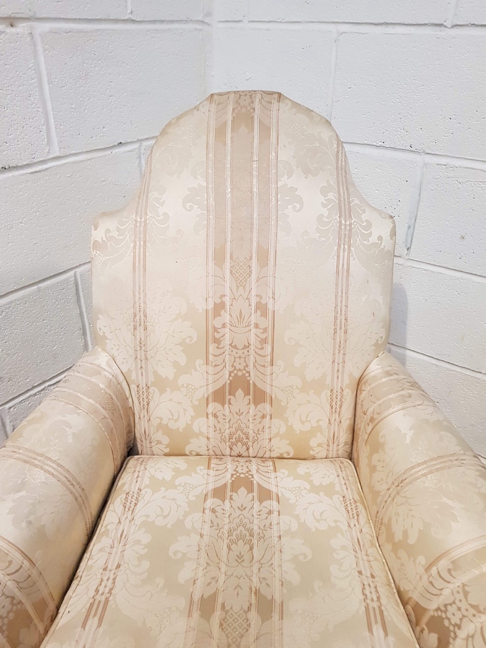 ANTIQUE PAIR QUEEN ANNE STYLE ARMCHAIRS C1900 View V
