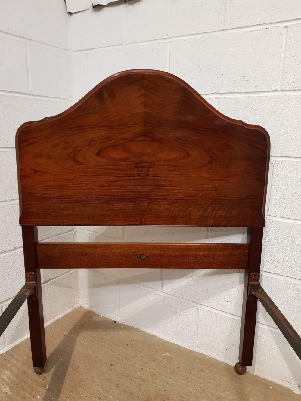 ANTIQUE PAIR MAHOGANY QUEEN ANNE SINGLE BEDS C1920 View V