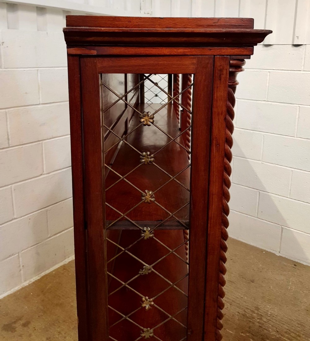 ANTIQUE WILLIAM 1V MAHOGANY OPEN BOOKCASE C1830 View IV