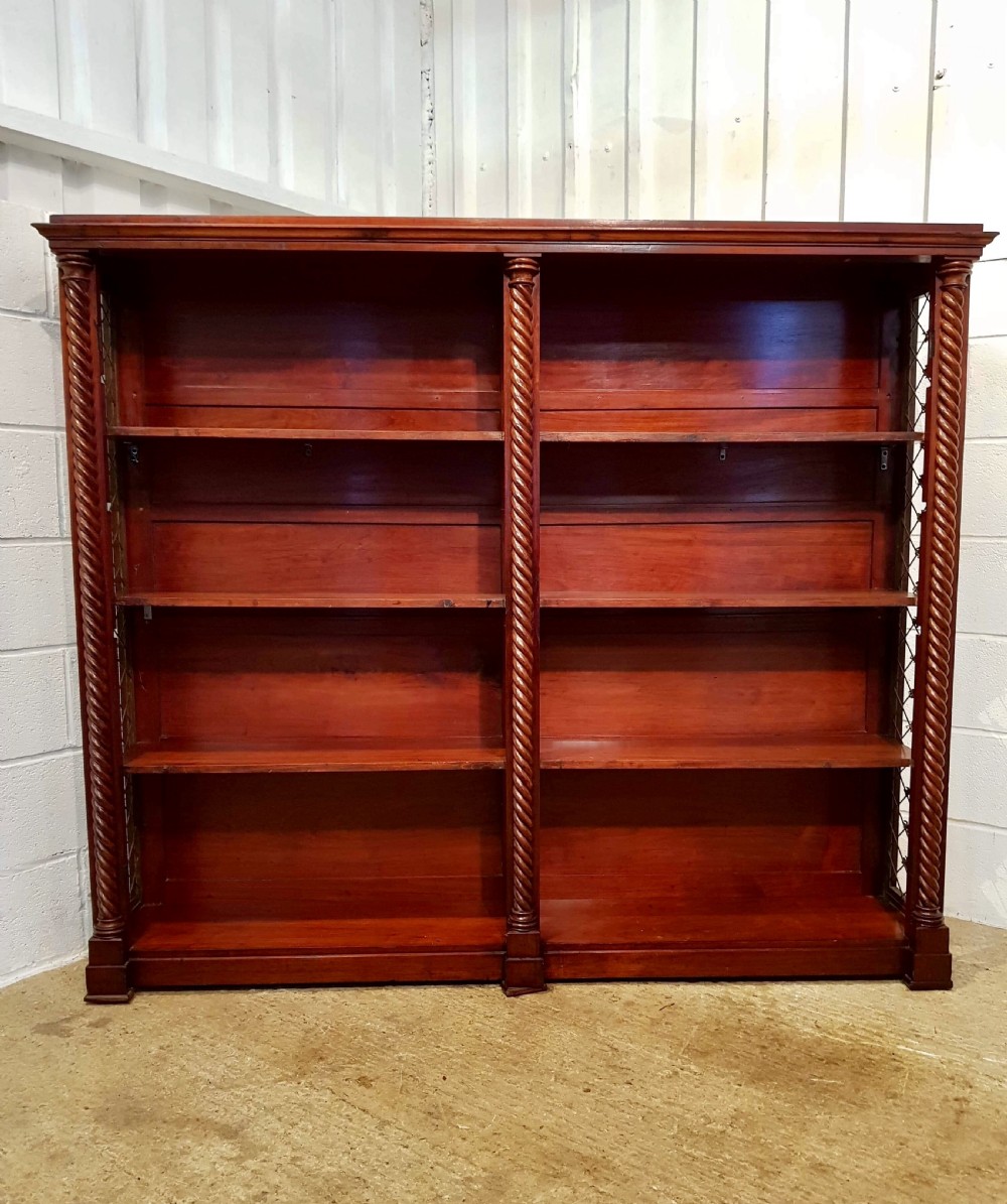 ANTIQUE WILLIAM 1V MAHOGANY OPEN BOOKCASE C1830 View V