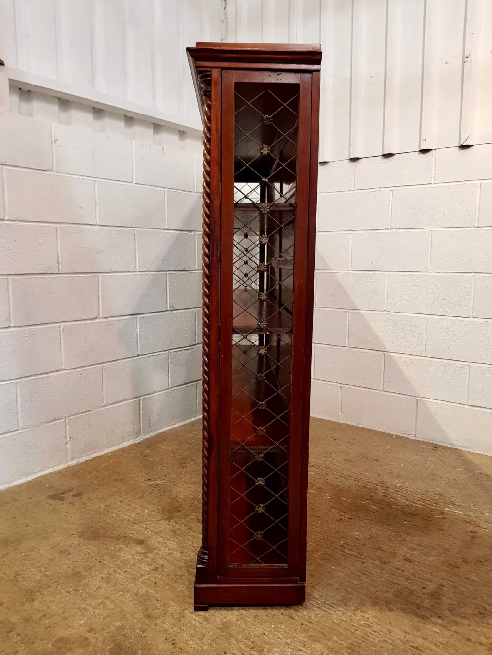 ANTIQUE WILLIAM 1V MAHOGANY OPEN BOOKCASE C1830 View VI