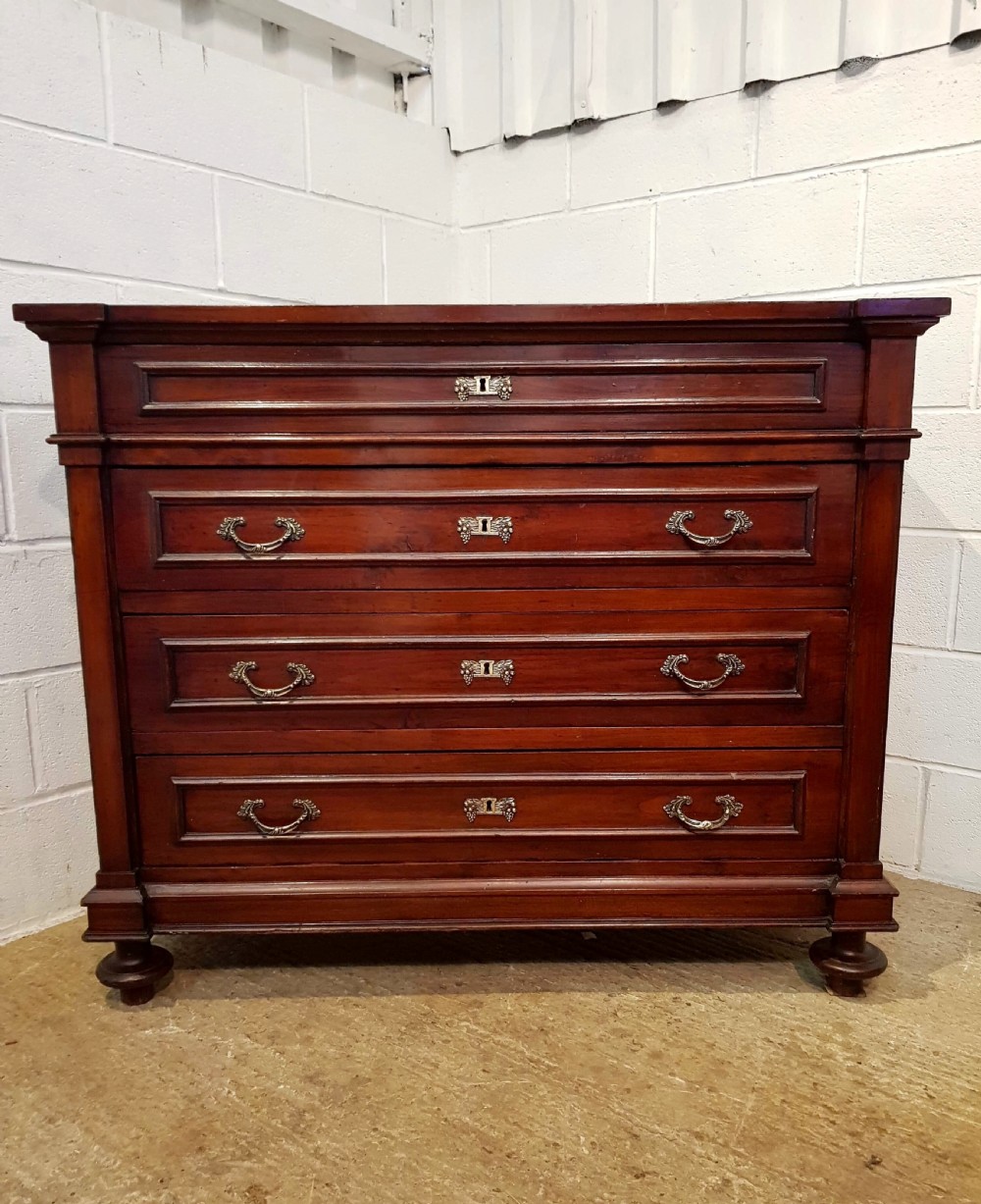 ANTIQUE 19TH cENTURY FRENCH MAHOGANY CHEST OF DRAWERS C1880 View II
