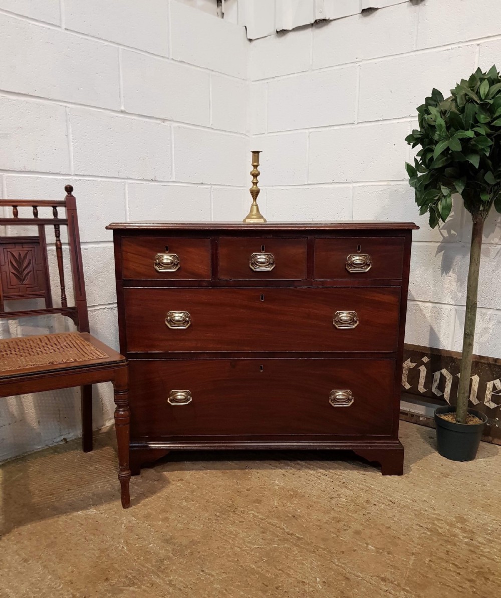 ANTIQUE 18TH CENTURY MAHOGANY DWARF CHEST OF DRAWERS C1780