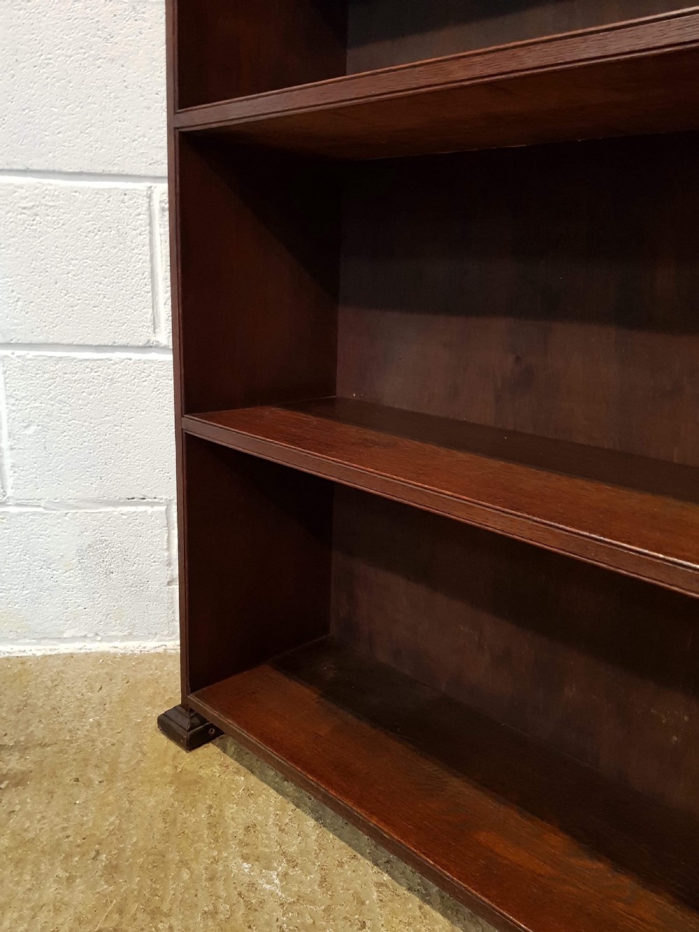 ANTIQUE EDWARDIAN OAK OPEN BOOKCASE C1900 View II