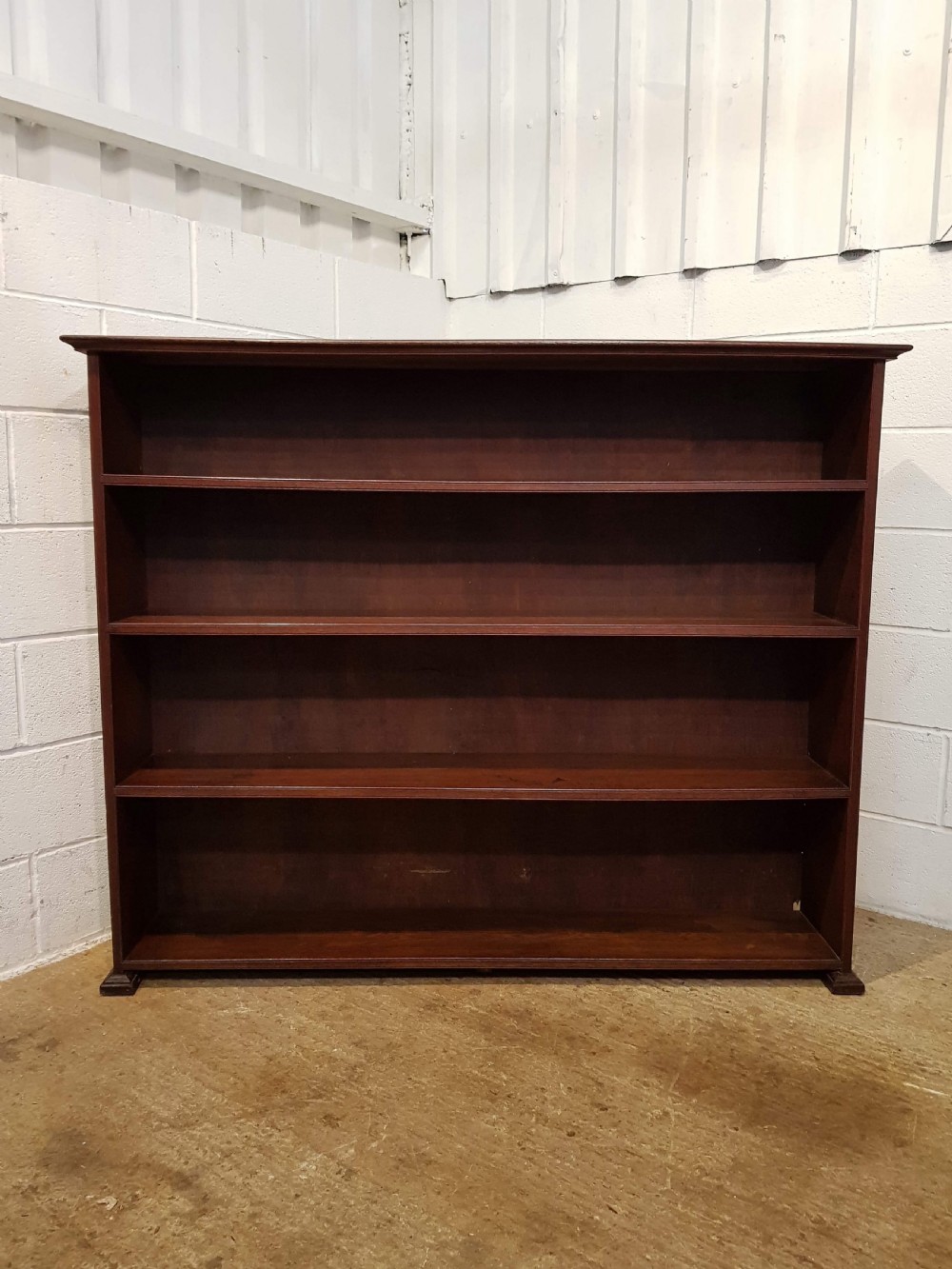 ANTIQUE EDWARDIAN OAK OPEN BOOKCASE C1900 View III