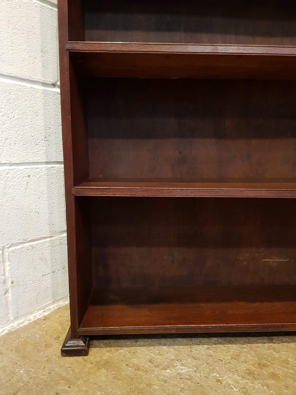 ANTIQUE EDWARDIAN OAK OPEN BOOKCASE C1900 View IV