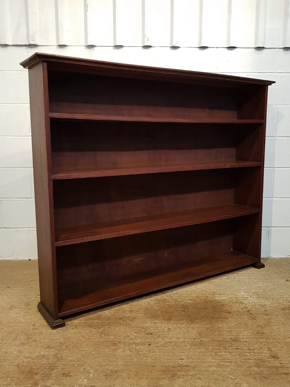 ANTIQUE EDWARDIAN OAK OPEN BOOKCASE C1900 View V