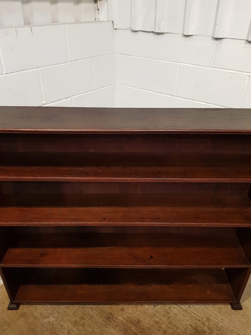 ANTIQUE EDWARDIAN OAK OPEN BOOKCASE C1900 View VI