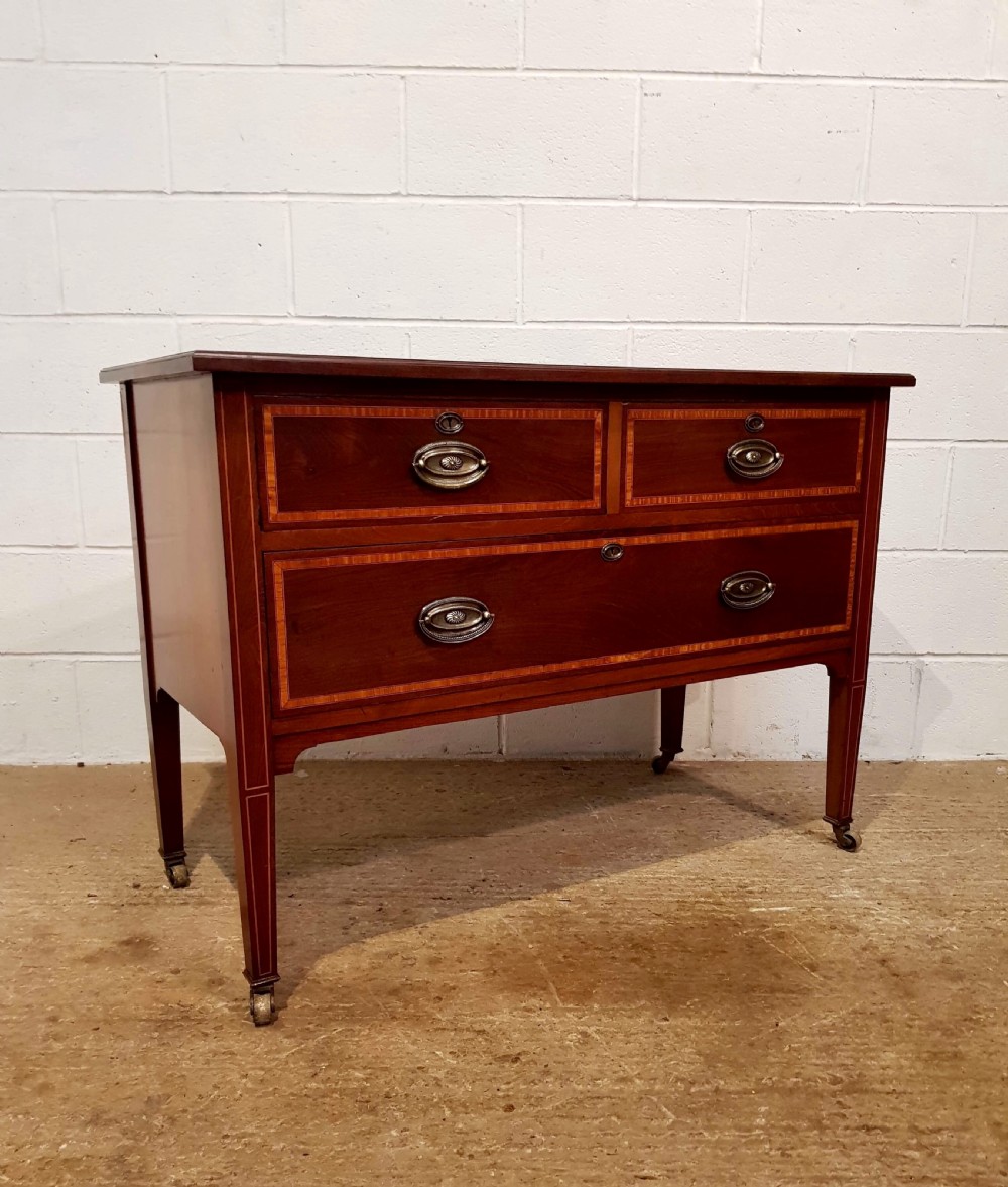 ANTIQUE EDWARDIAN QUALITY MAHOGANY CHEST OF DRAWERS C1900 View III