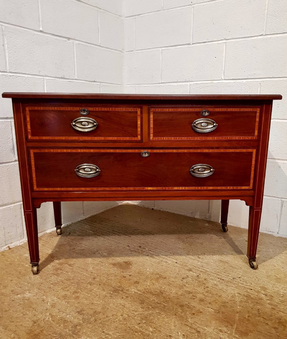 ANTIQUE EDWARDIAN QUALITY MAHOGANY CHEST OF DRAWERS C1900 View VI