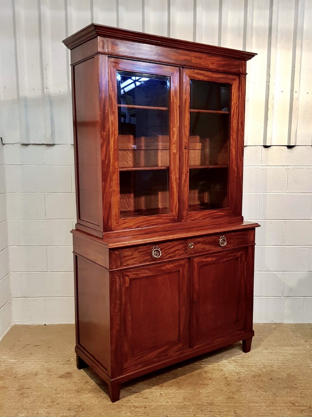 ANTIQUE  REGENCY QUALITY MAHOGANY BOOKCASE C1820 View IV