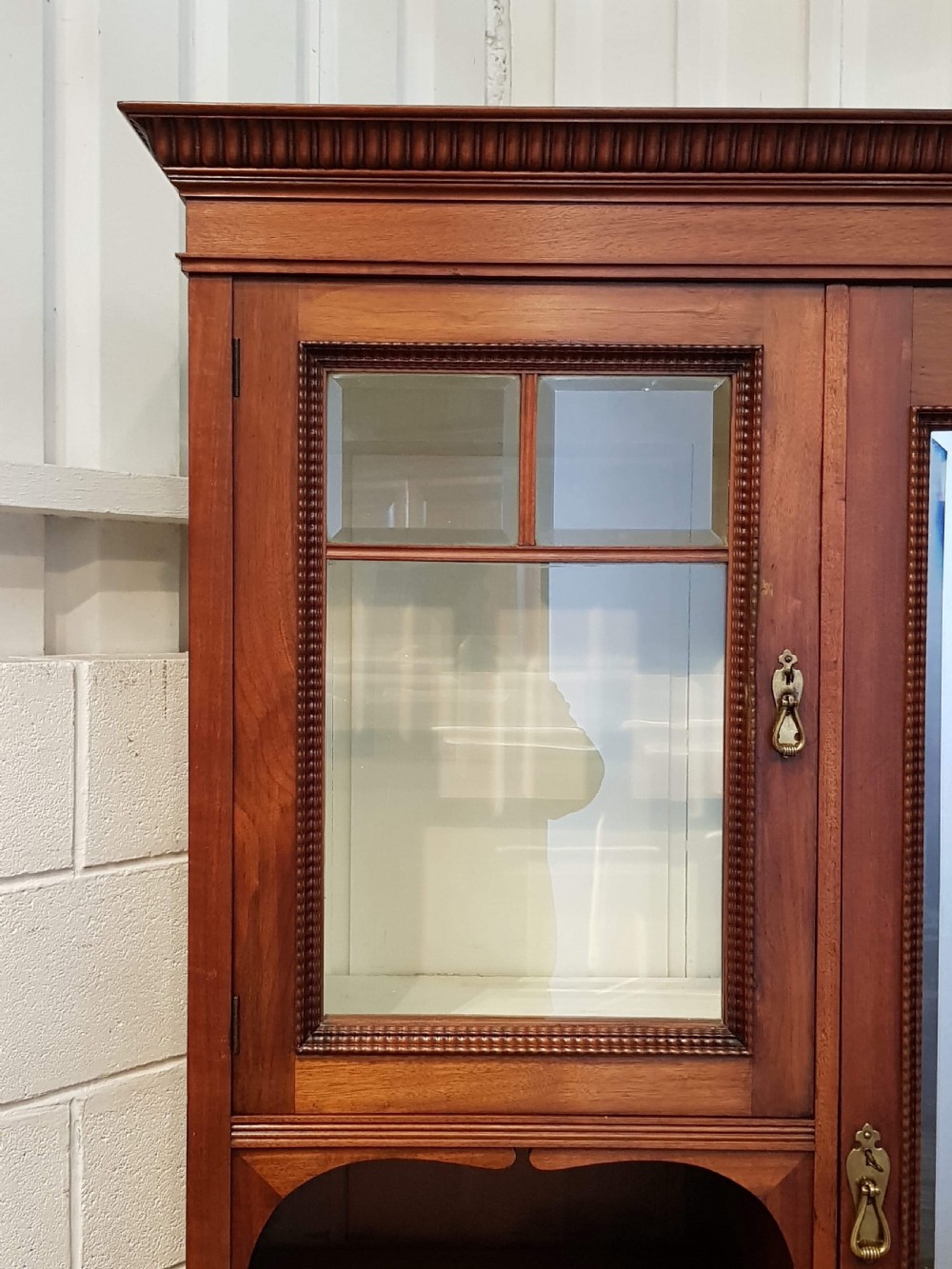 ANTIQUE EDWARDIAN WALNUT COMBINATION WARDROBE C1900 View IV