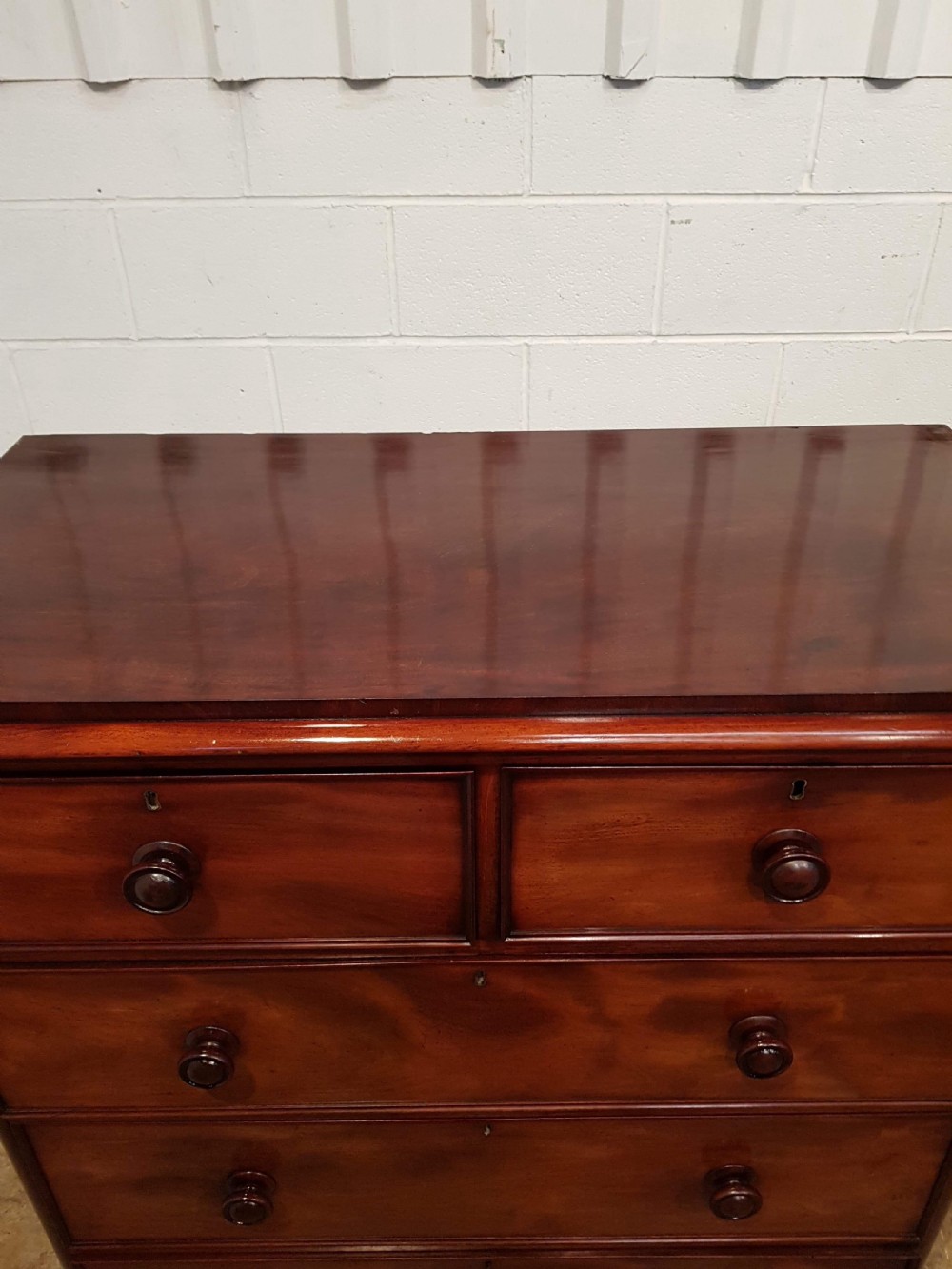 ANTIQUE VICTORIAN MAHOGANY CHEST OF DRAWERS C1880 View IV