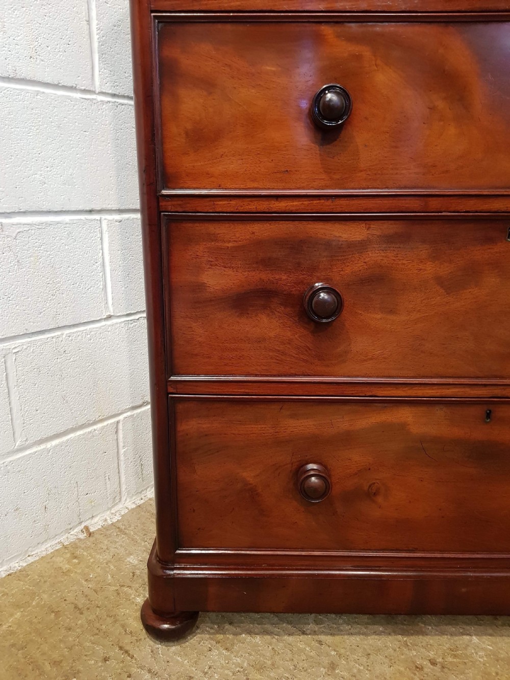 ANTIQUE VICTORIAN MAHOGANY CHEST OF DRAWERS C1880 View VI