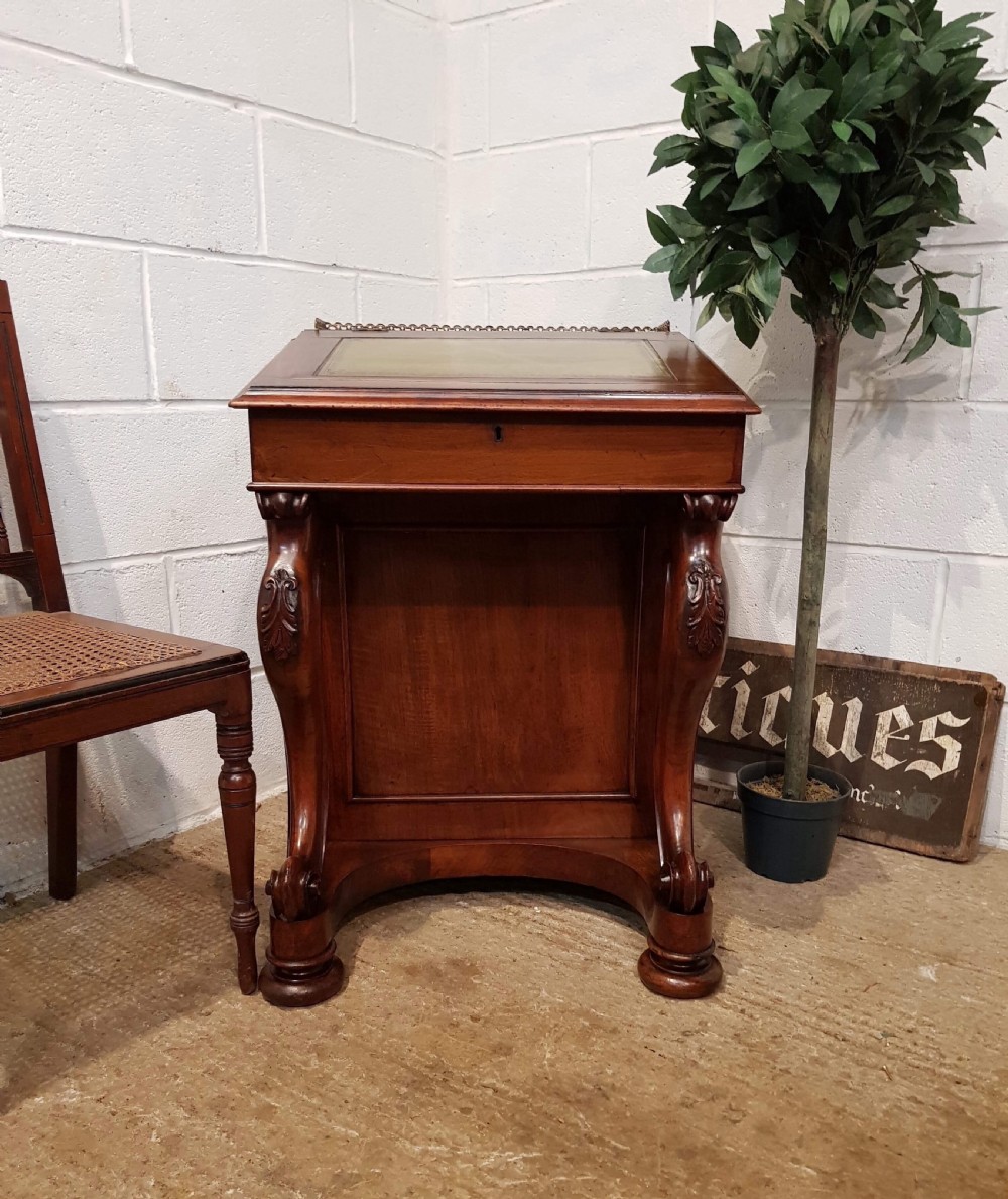 ANTIQUE VICTORIAN MAHOGANY DAVENPORT C1870 View IV