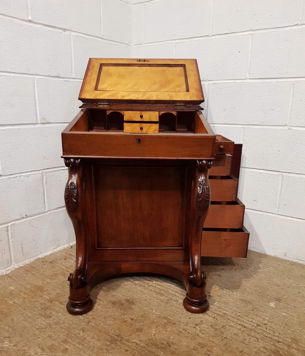 ANTIQUE VICTORIAN MAHOGANY DAVENPORT C1870 View V