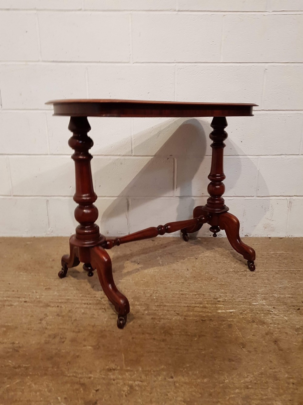 ANTIQUE VICTORIAN MAHOGANY ‘ D ‘ END SIDE TABLE C1880 View III